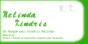 melinda kindris business card